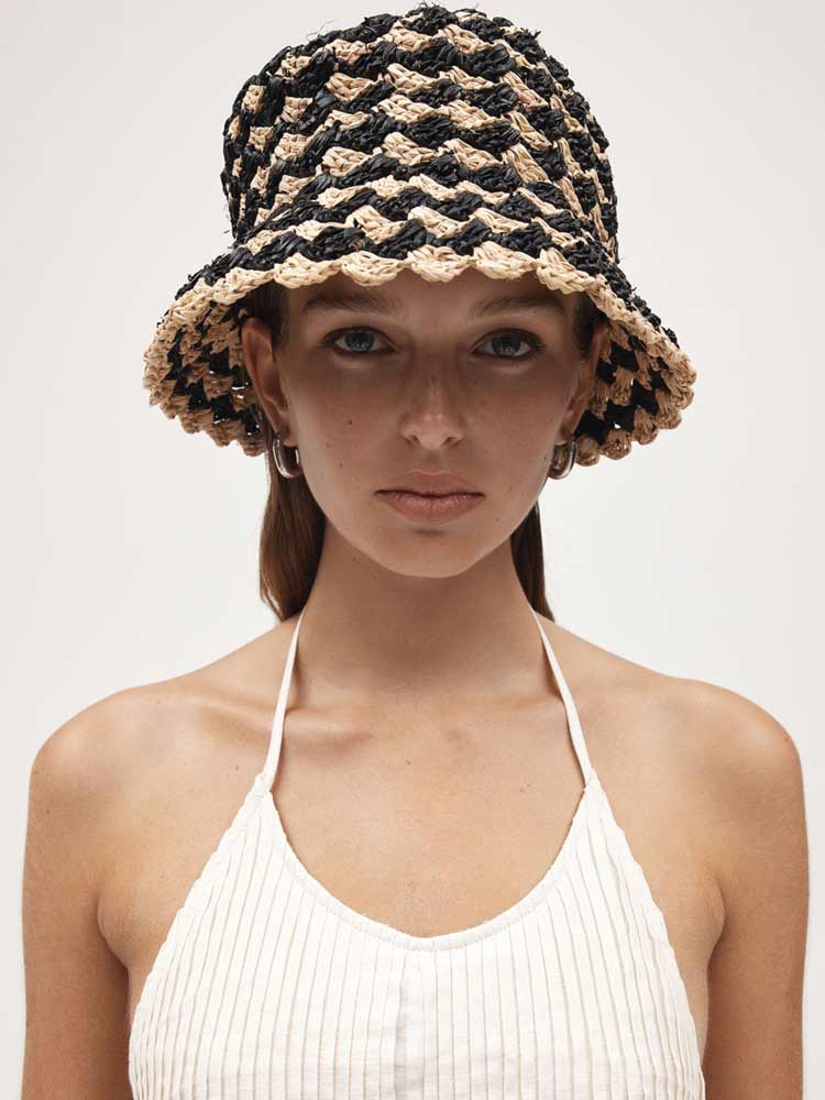 Lola Hat Natural/Black - Image 3